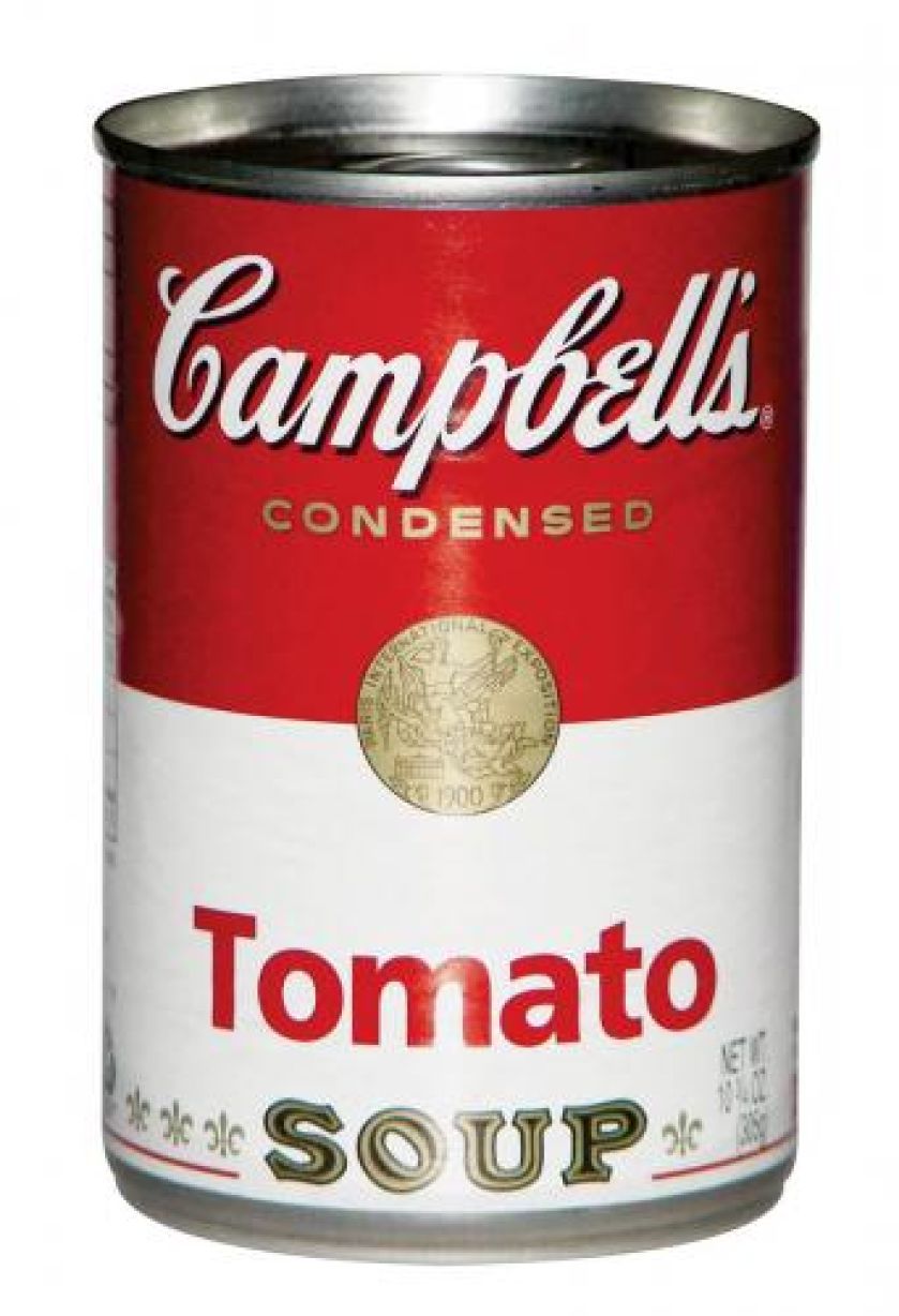 Puszka firmy Cambell s z ulubioną zupą Andy Warhola.