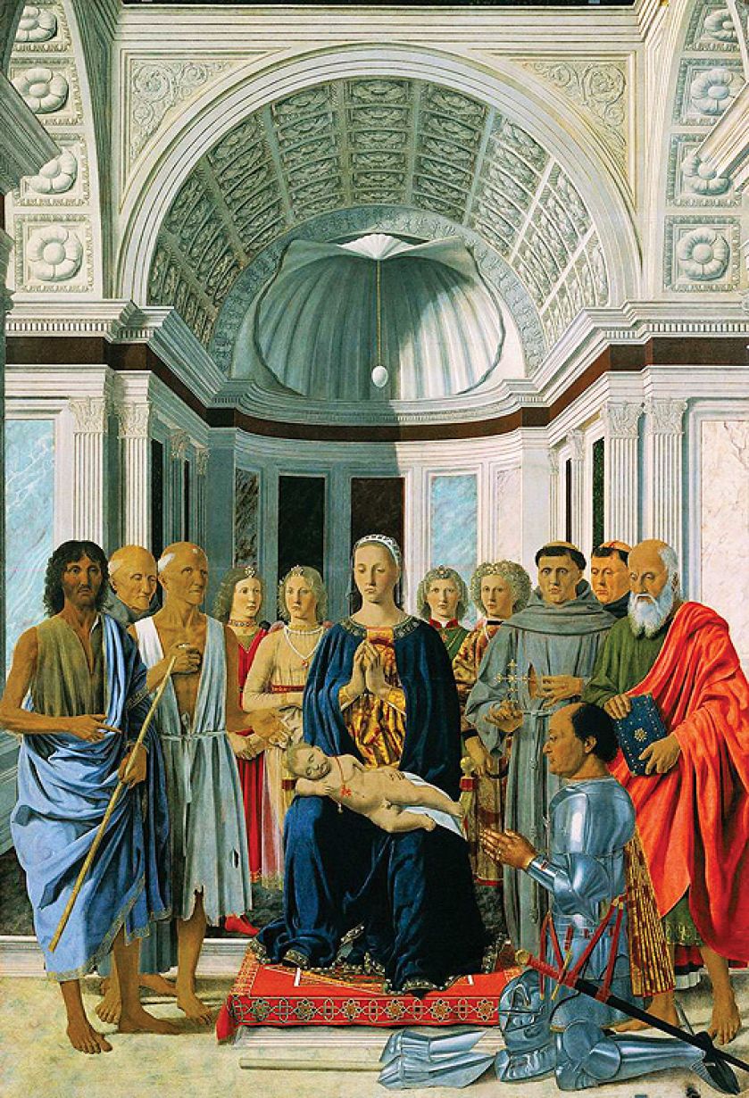 Madonna z Dzieciątkiem w otoczeniu świętych , Piero della Francesca, 1472 r.