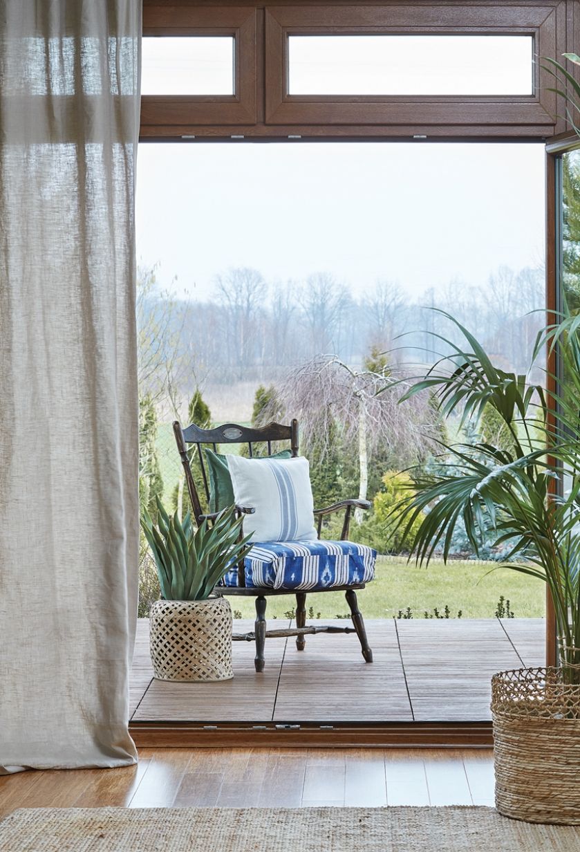 przytulny dom w stylu hampton i rustykalnym