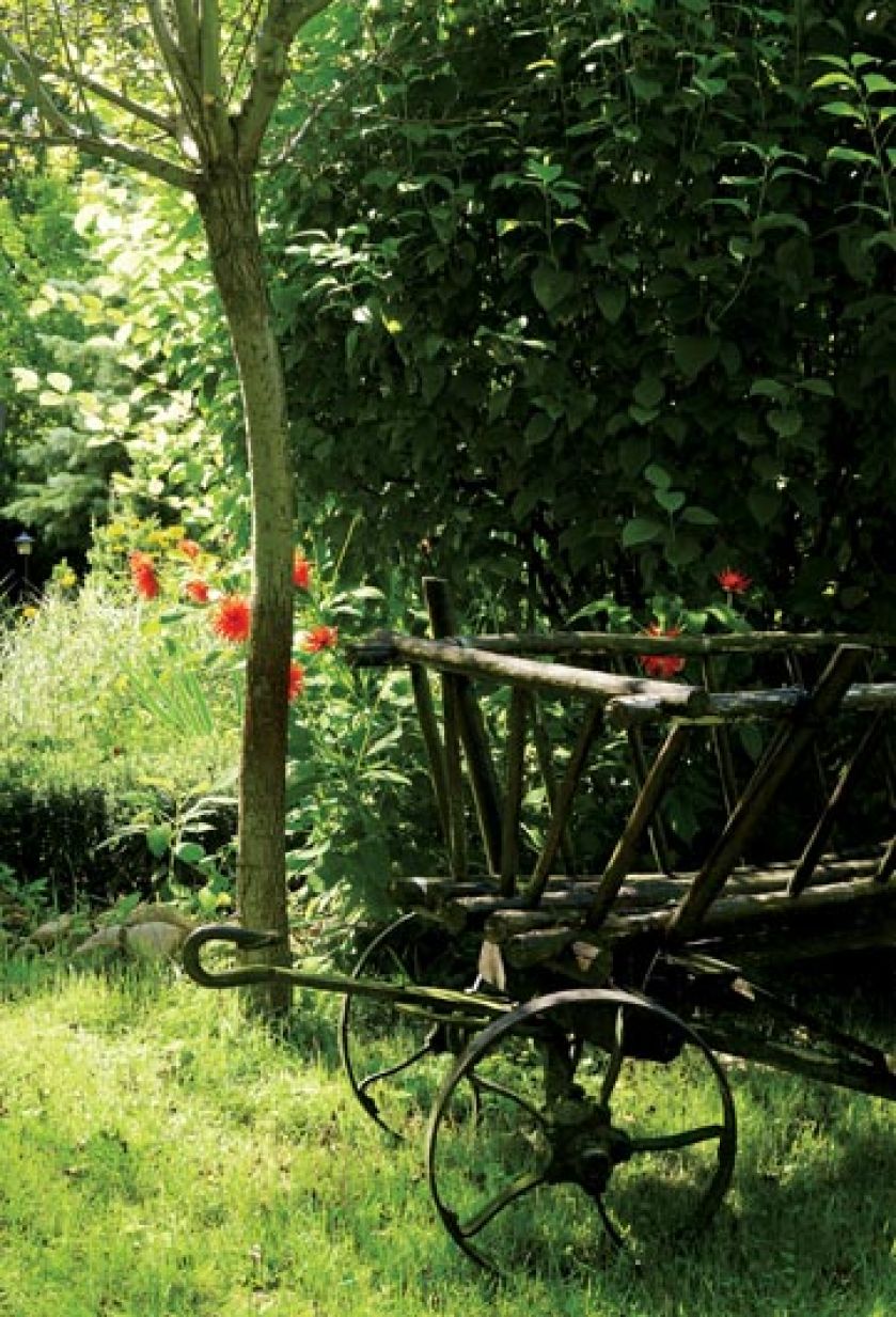 Stary wóz drabiniasty na emeryturze .