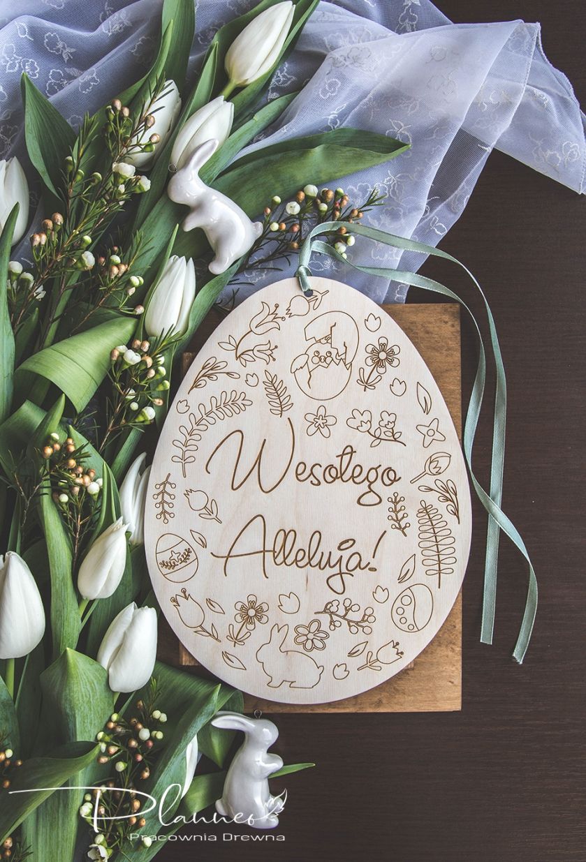 dekoracja wielkanocna na drzwi