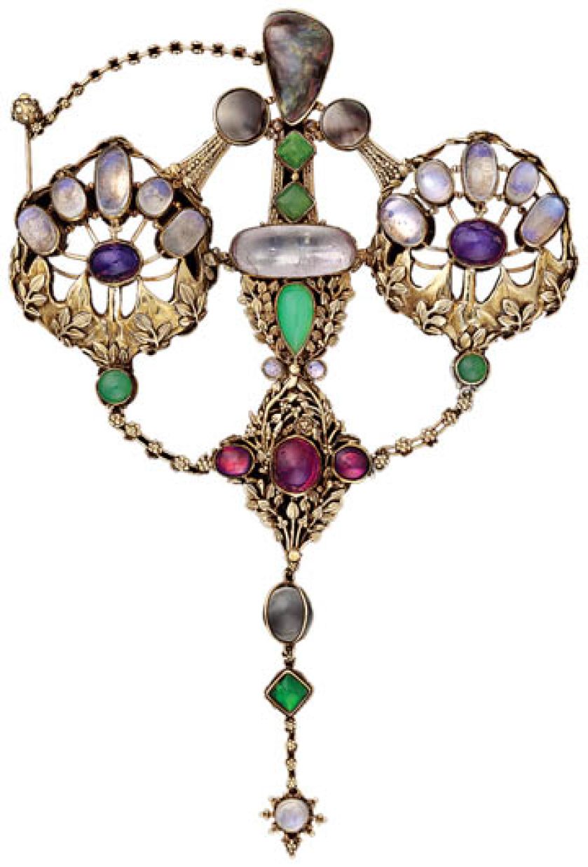 Angielska broszka zaprojektowana w 1908 r. przez Johna Paula Coopera, Museum of Fine Arts, Boston