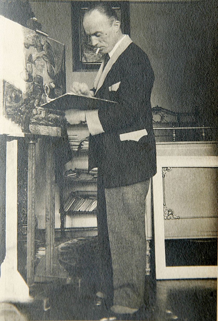 Zygmunt Radnicki w pracowni, Lwów, lata 30.