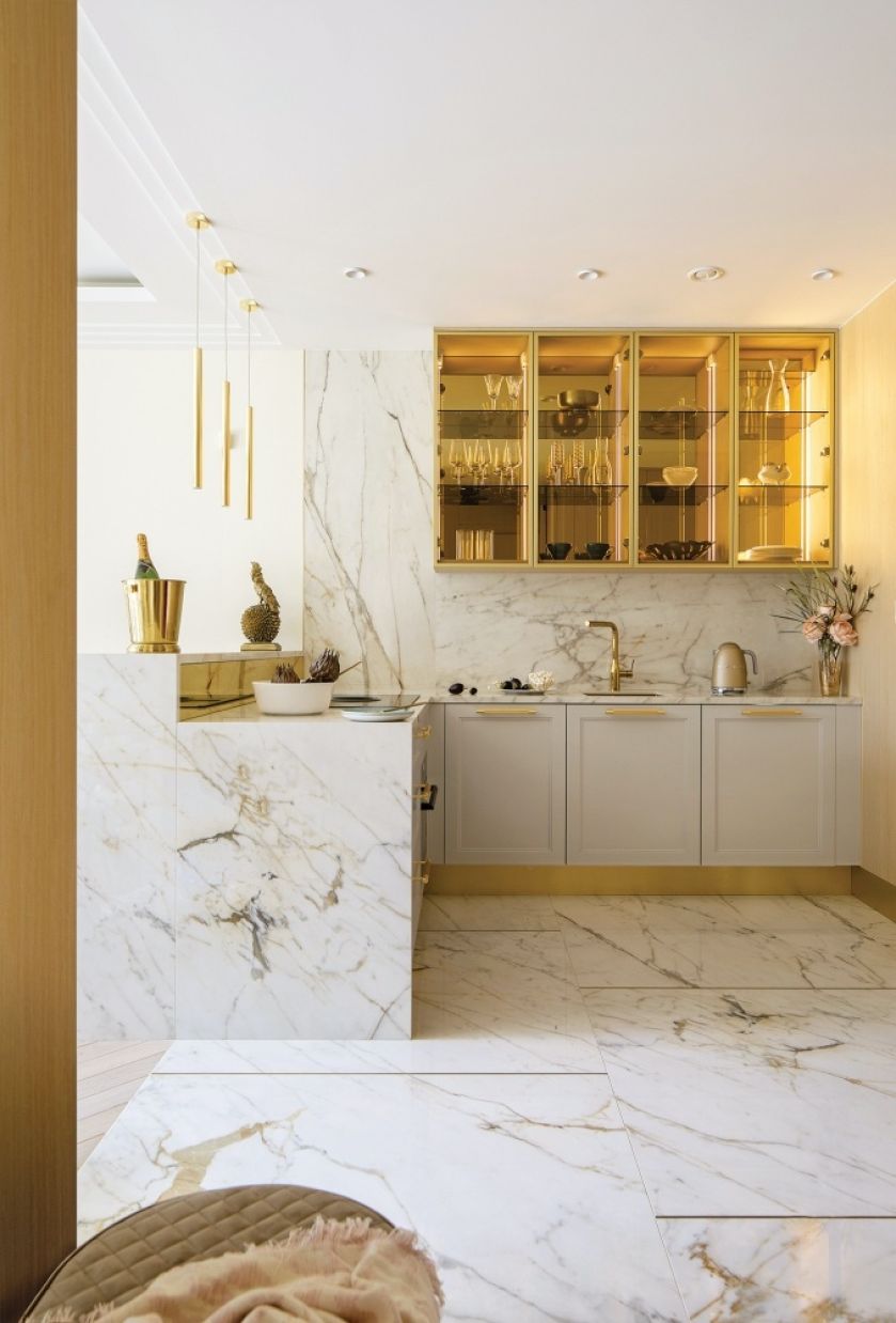 elegancka kuchnia narożna