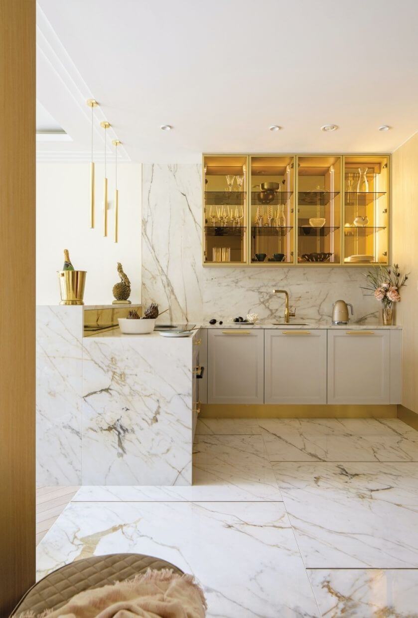 elegancka kuchnia narożna