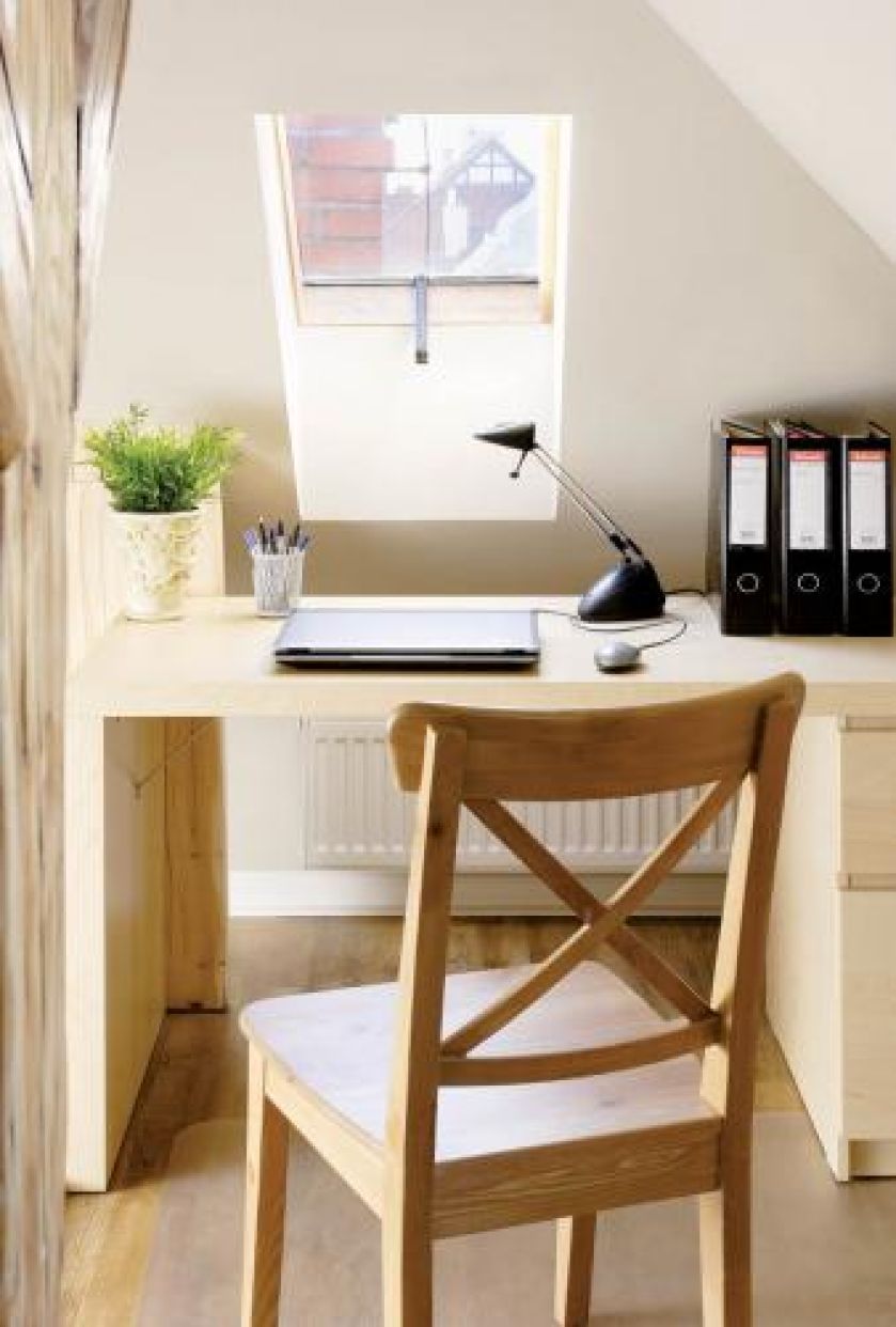 Kącik do pracy. Rustykalny minimalizm