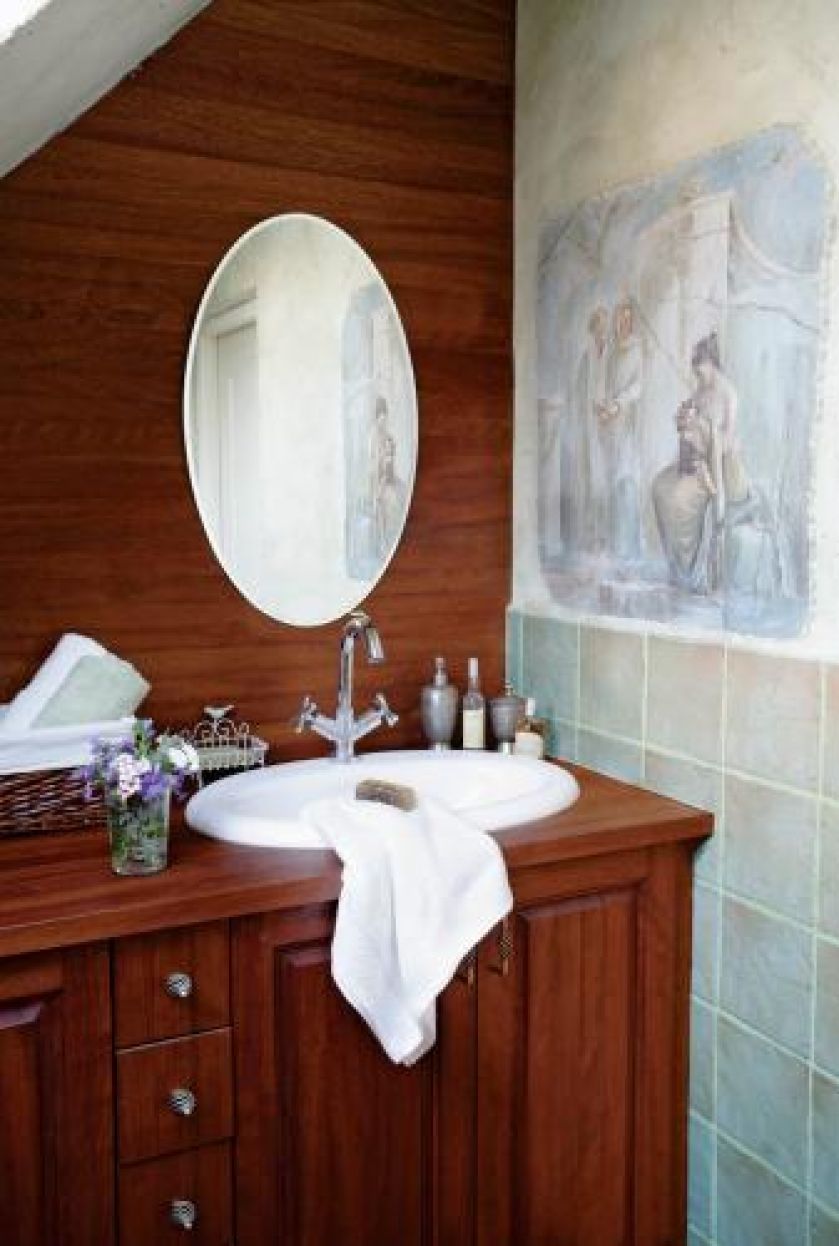 Do fresku w łazience malarce Renacie Pawelec pozowała cała rodzina.