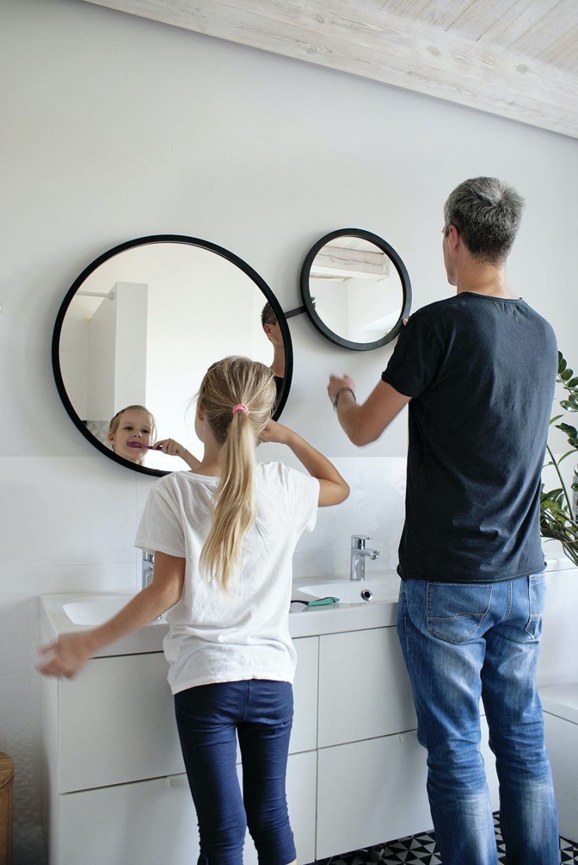 łazienka spa lustro obrotowe