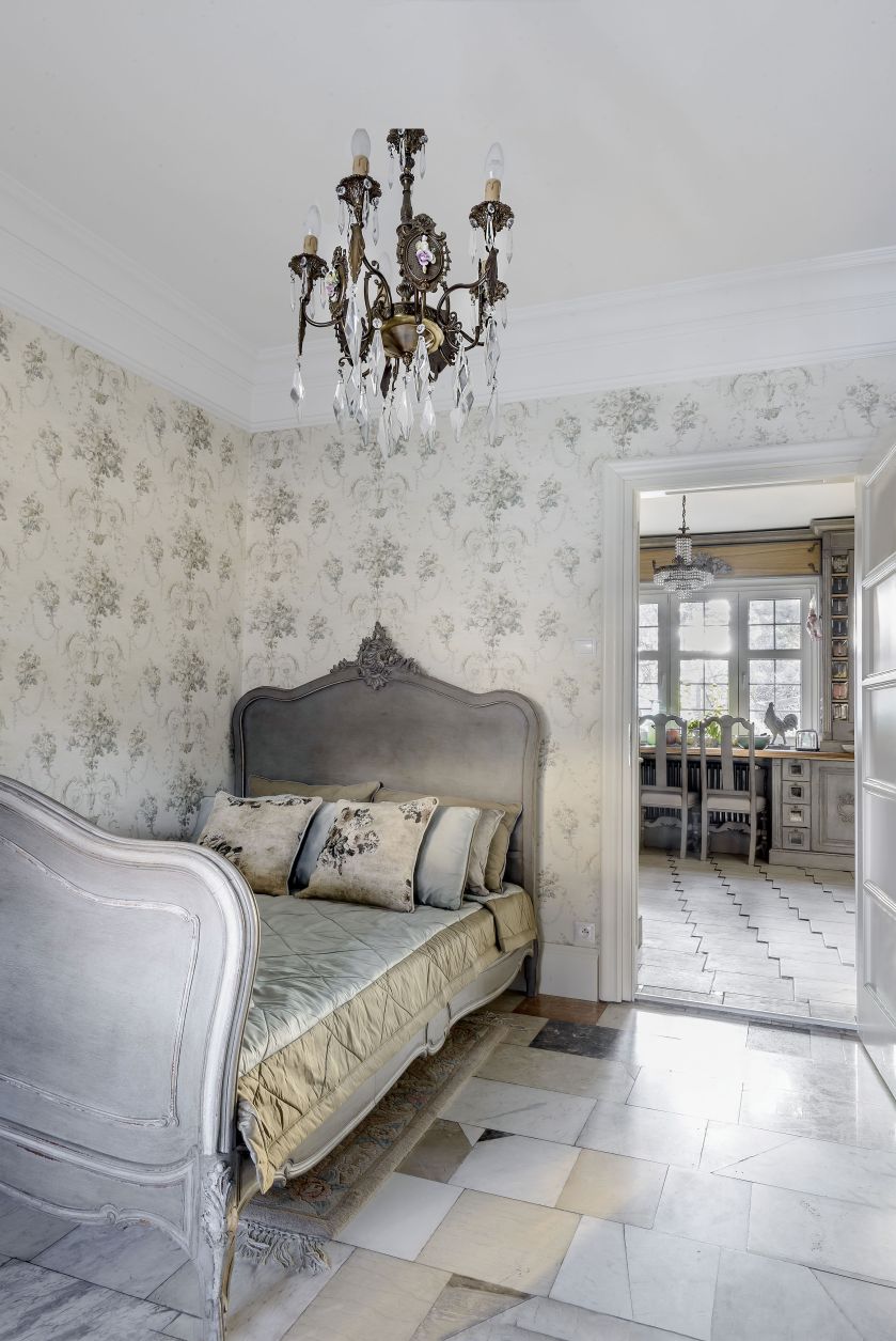 Tapeta w sypialni. Fot. Igor Dziedzicki