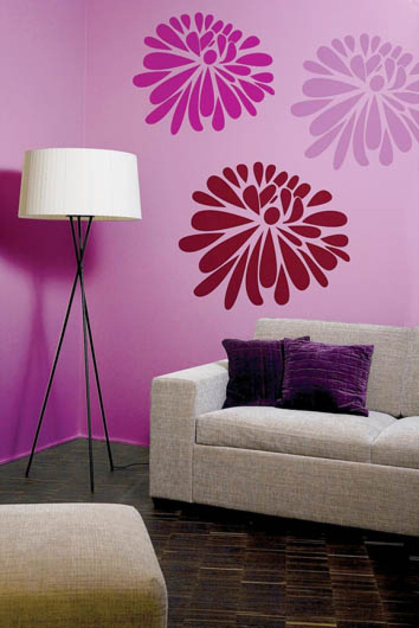 Firma ma swoją kolekcję szablonów: wzory, duże i małe, można dowolnie ze sobą łączyć. TIKKURILA