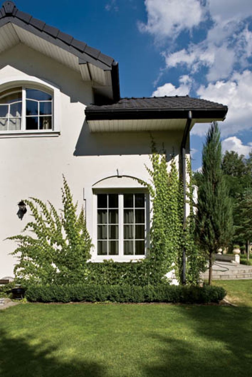 Ściana porośnięta bluszczem. Podmiejski dom zmienia życie