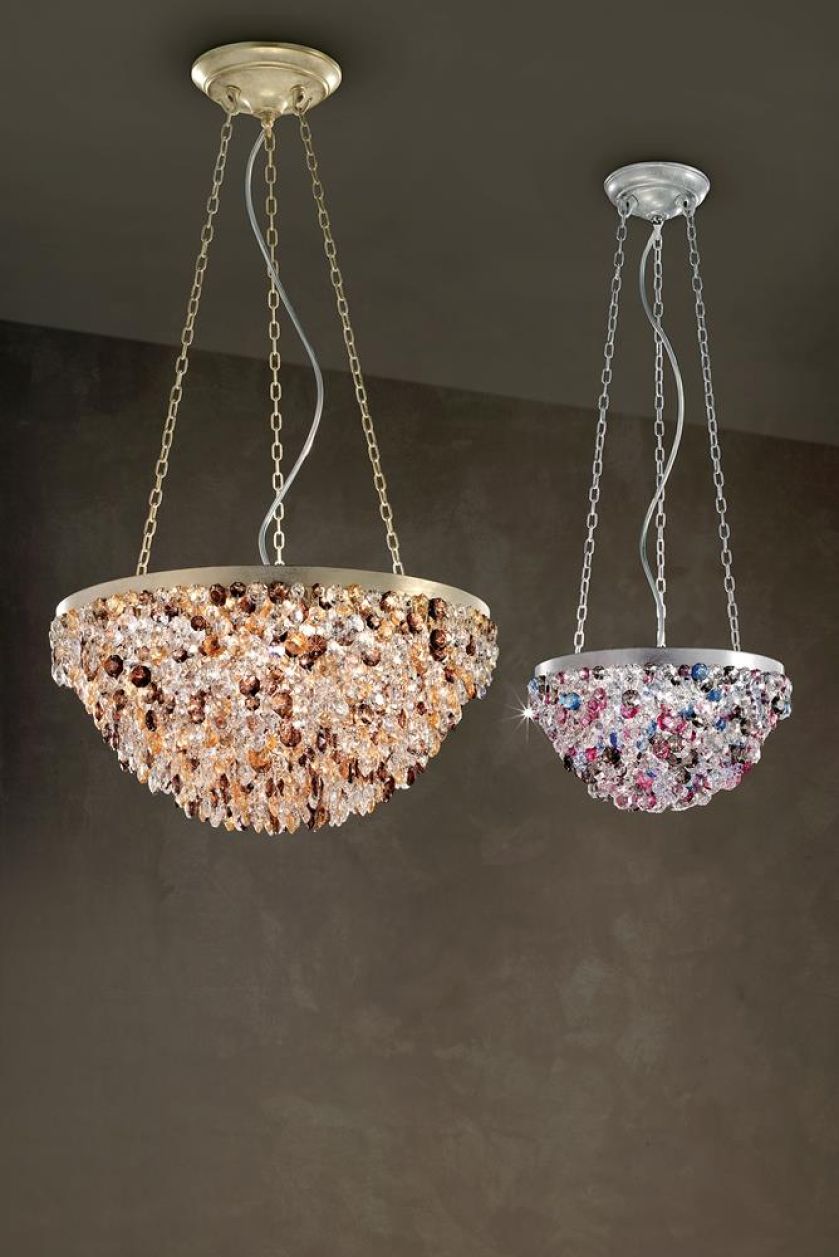 Żyrandol do salonu - lampa wisząca z kryształami