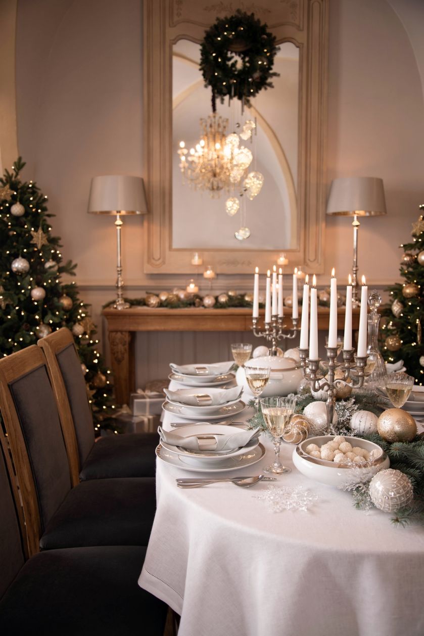 dekoracja stołu na przyjęcie sylwestrowe