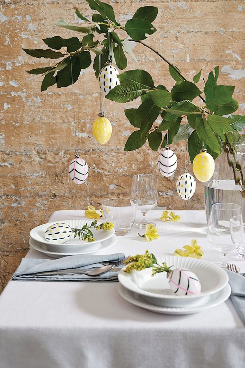 Ozdoby wielkanocne na stół naturalne