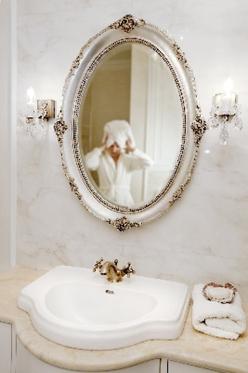 Elegancka łazienka. Wnętrza w stylu francuskim