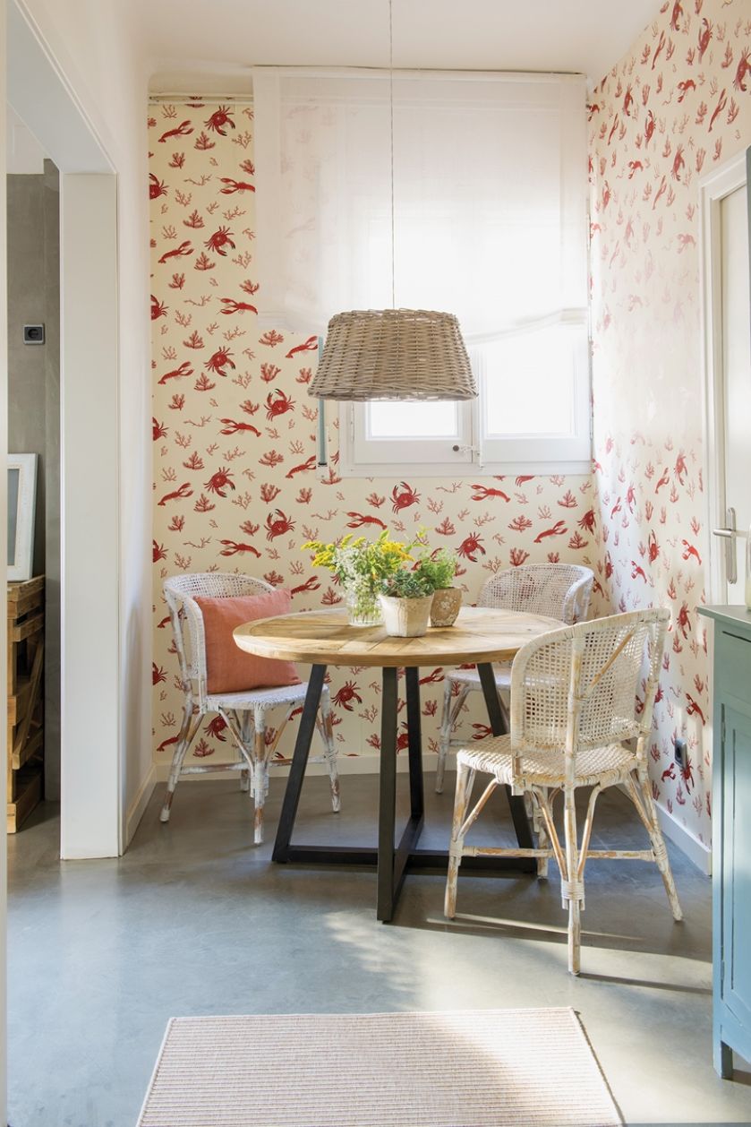 styl shabby chic jadalnia