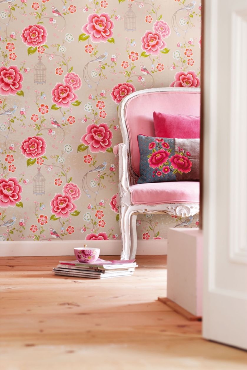 Tapeta Birds In Paradise. PIP Studio – kolorowe i niebanalne dekoracje