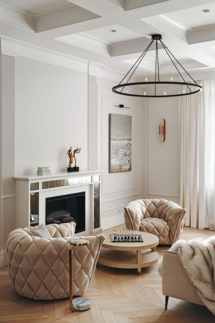 aranżacja wnętrza w stylu modern classic