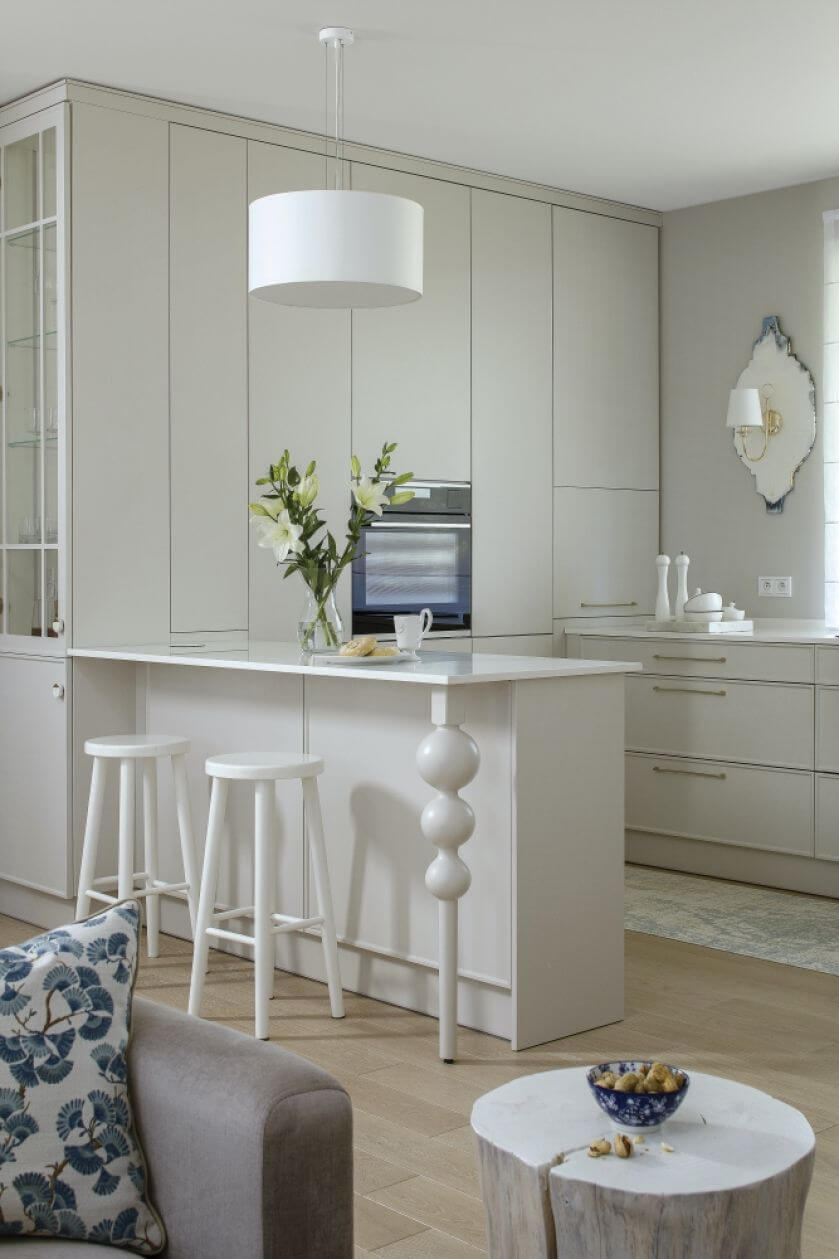 kuchnia w beżach i bieli zdjęcia inspiracje