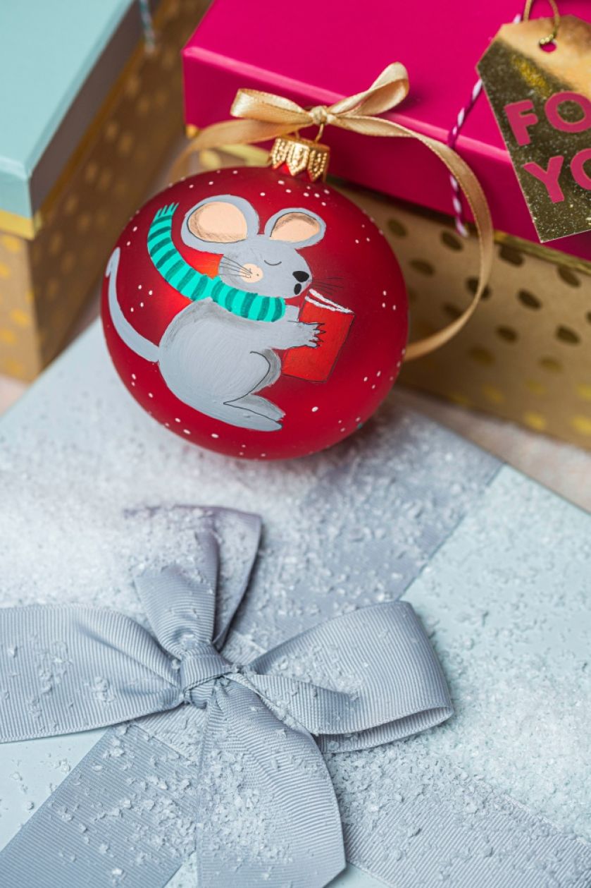 Ręcznie malowana bombka z kolekcji Santa s Friends, DAGMARA, DAGMARA.PL