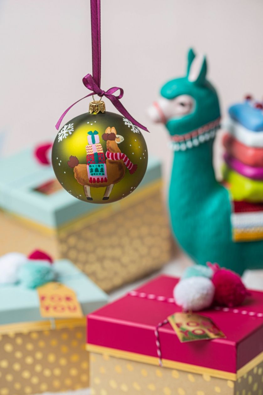 Ręcznie malowana bombka z kolekcji Santa s Friends, DAGMARA, DAGMARA.PL