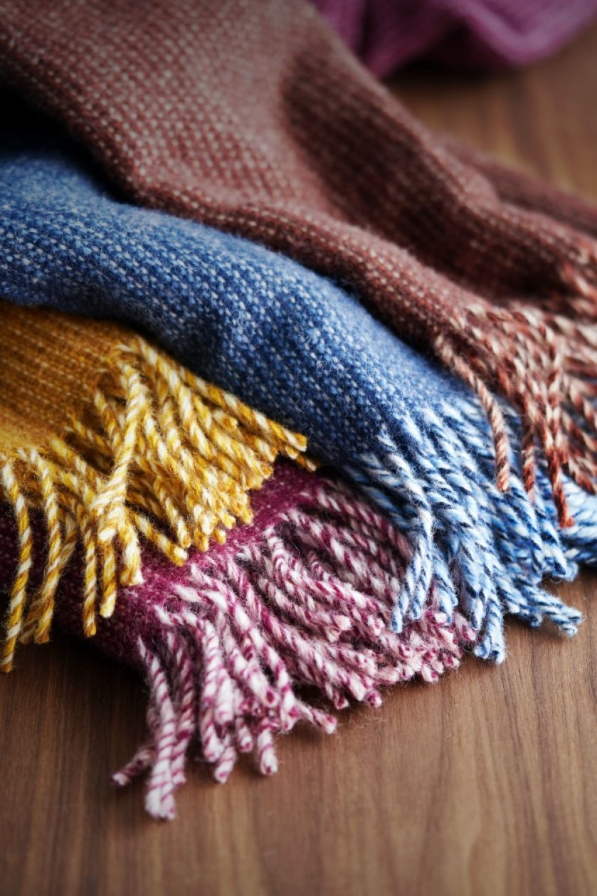 wełniane koce i pledy