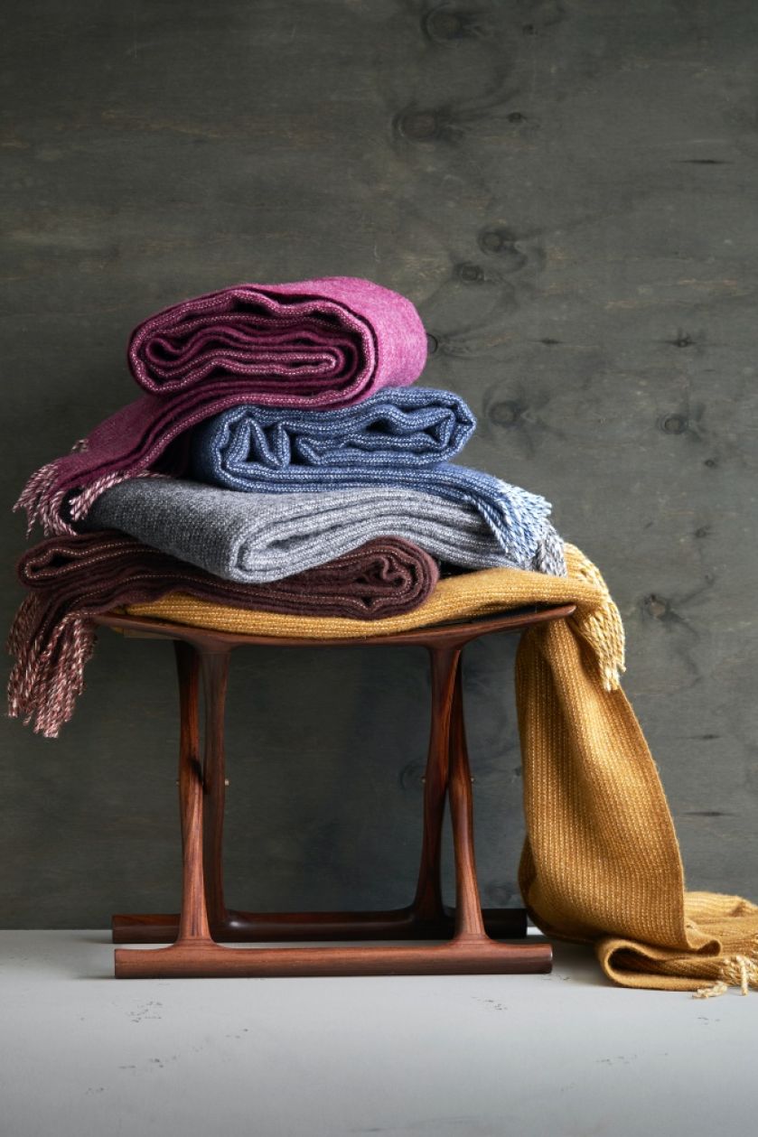 wełniane pledy i koce