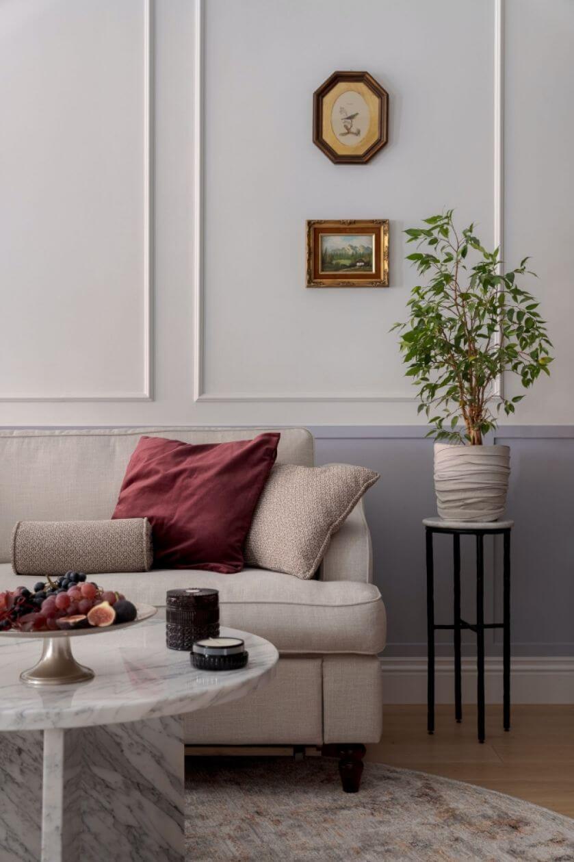 elegancki salon w trzech kolorach