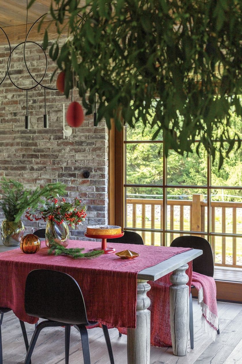 jadalnia w stylu rustykalnym nowoczesnym