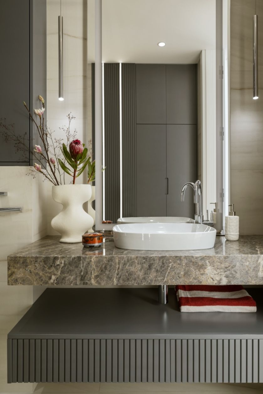 kamienny blat pod umywalkę