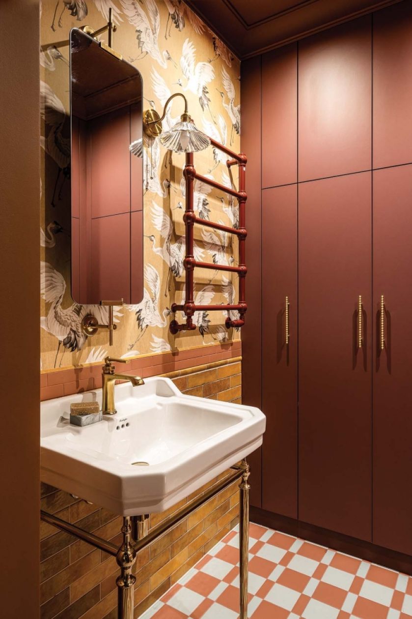 kolorowe ściany w łazience