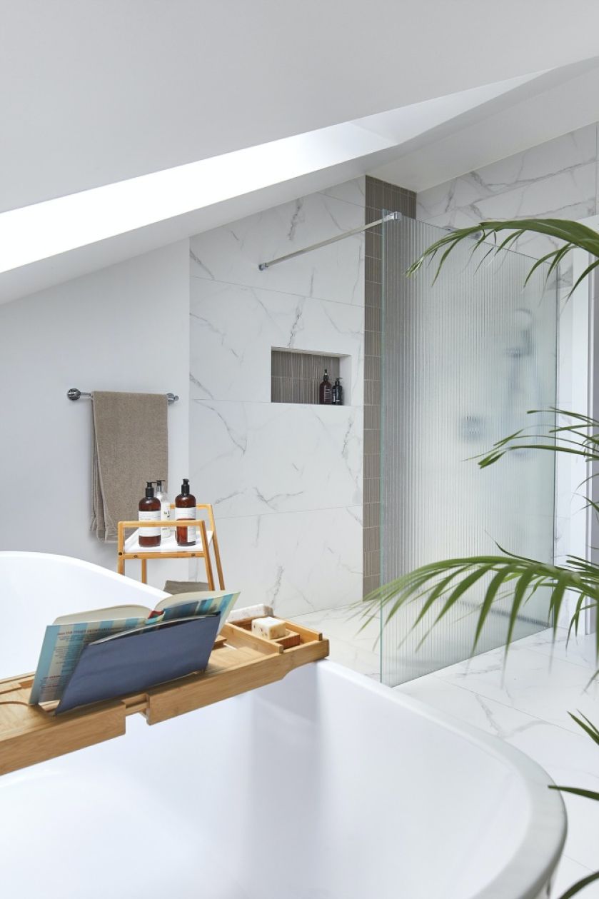 łazienka mid-century modern