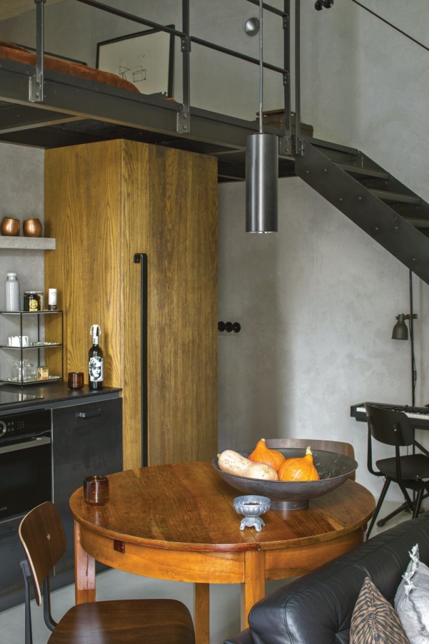 małe mieszkanie w stylu loftowym