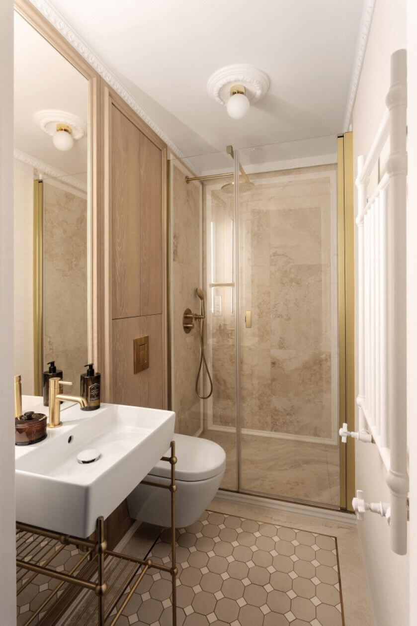 łazienka w mieszkaniu w dawnym browarze