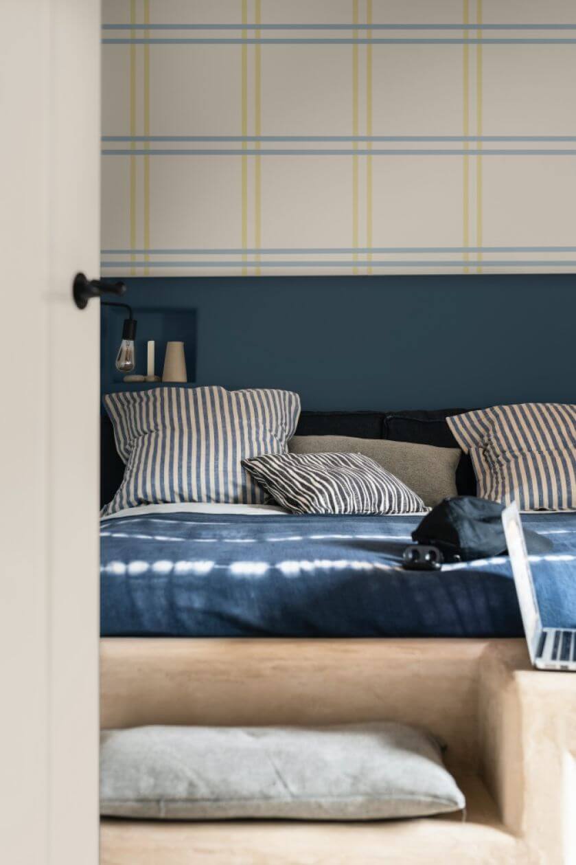 modne kolory ścian w sypialni 2023