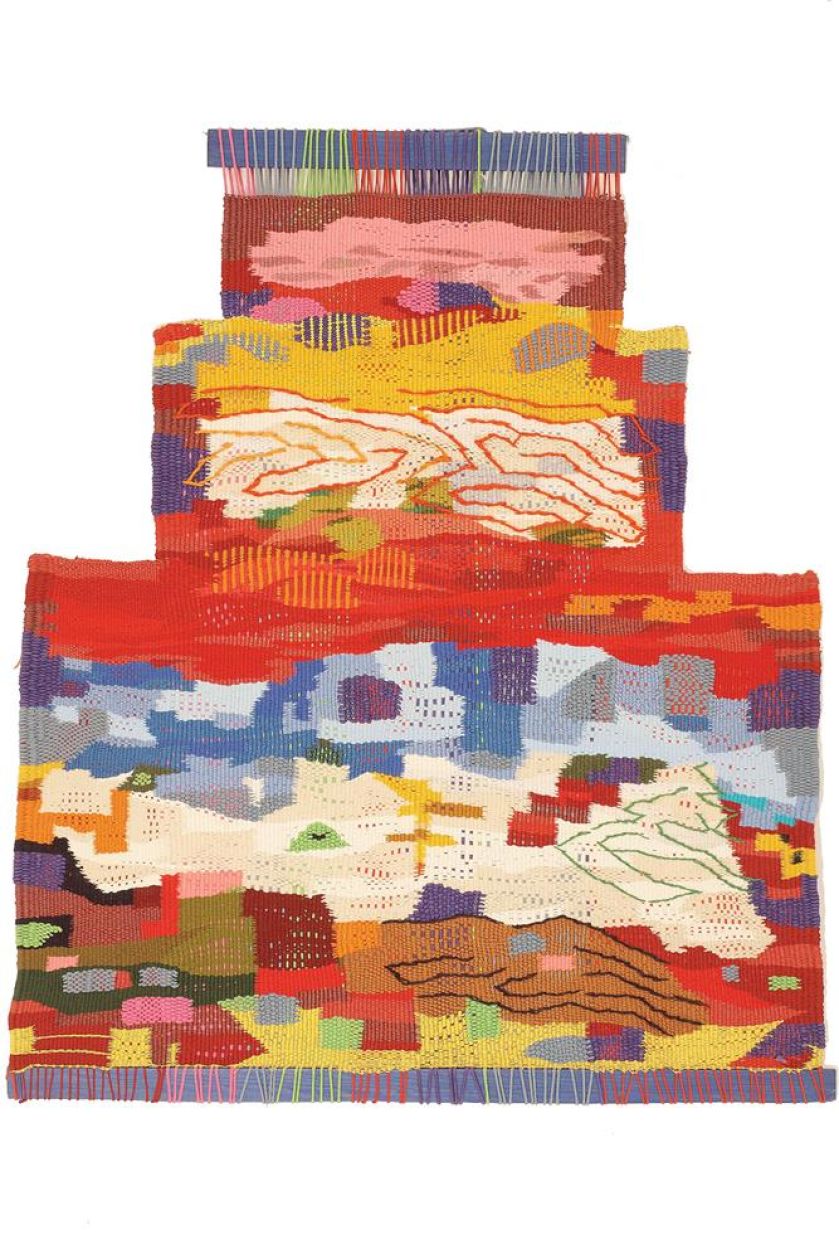 Ostro... , tkanina, 150 x 126 cm, 2008 r.