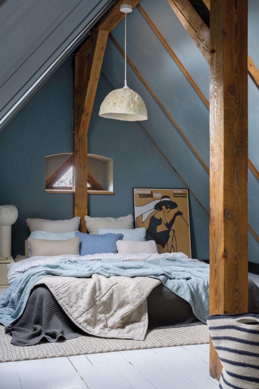 pastelowa sypialnia niebieska