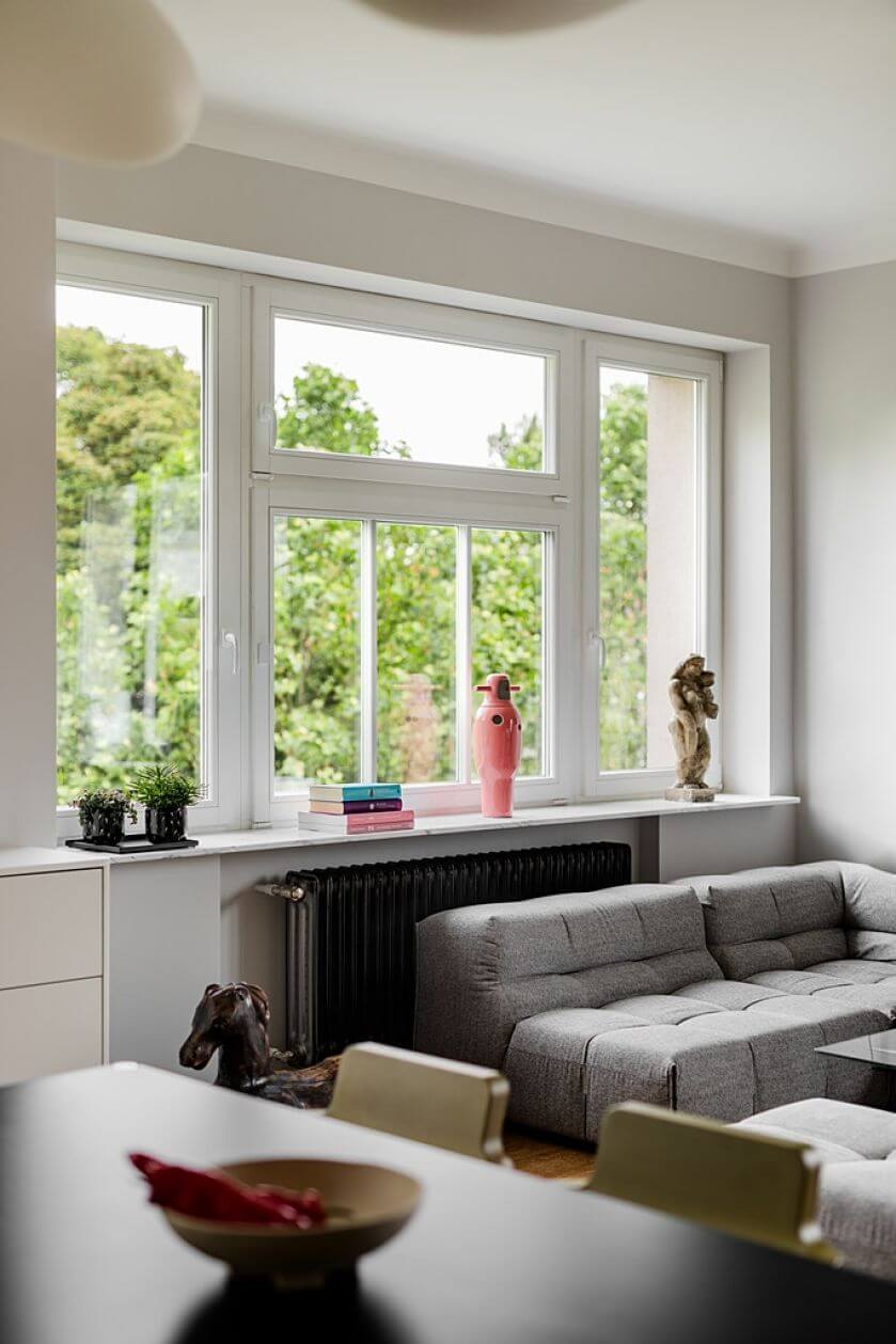 przedwojenne mieszkanie z nowoczesnym wystrojem