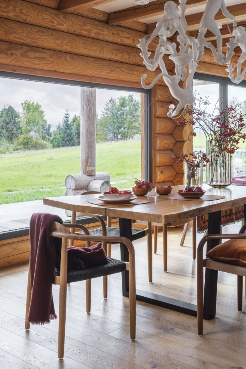 jadalnia góralski styl nowoczesny