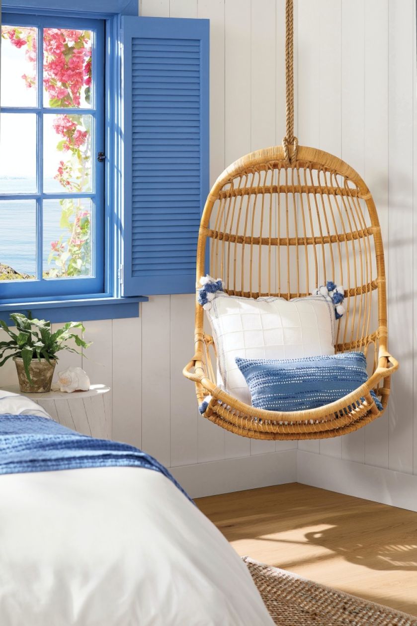 rattanowy fotel wiszący huśtawka