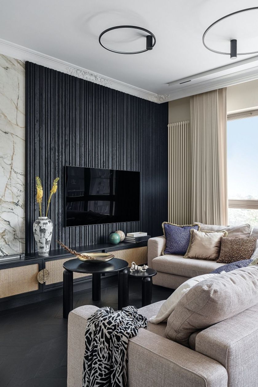 ściana w salonie pomysły