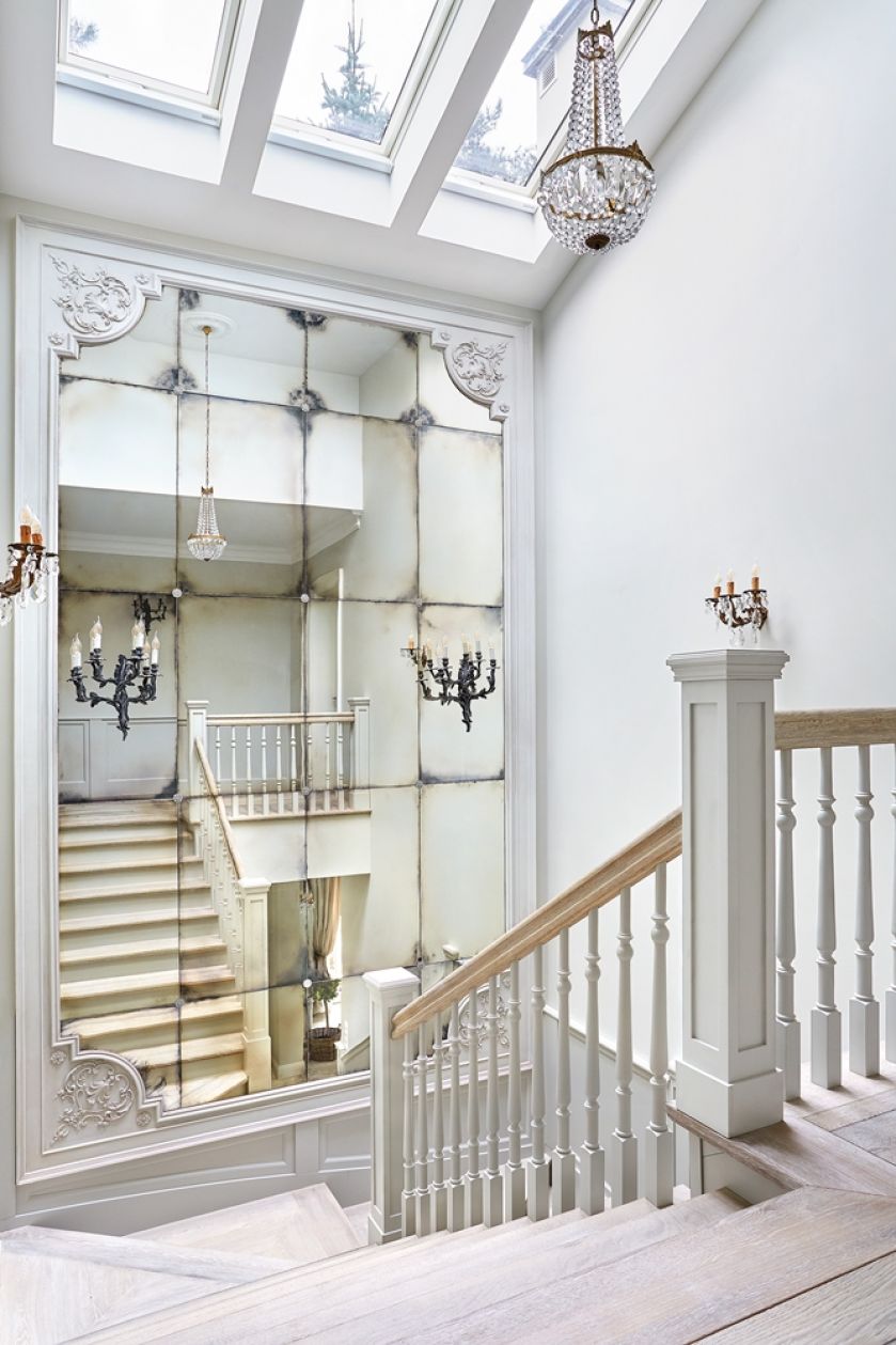 ściana luster w stylu weneckim