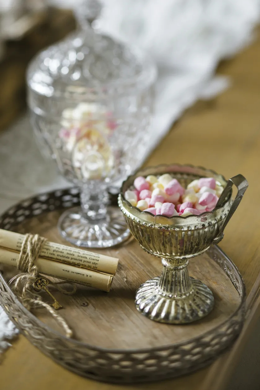 shabby chic dekoracja stołu