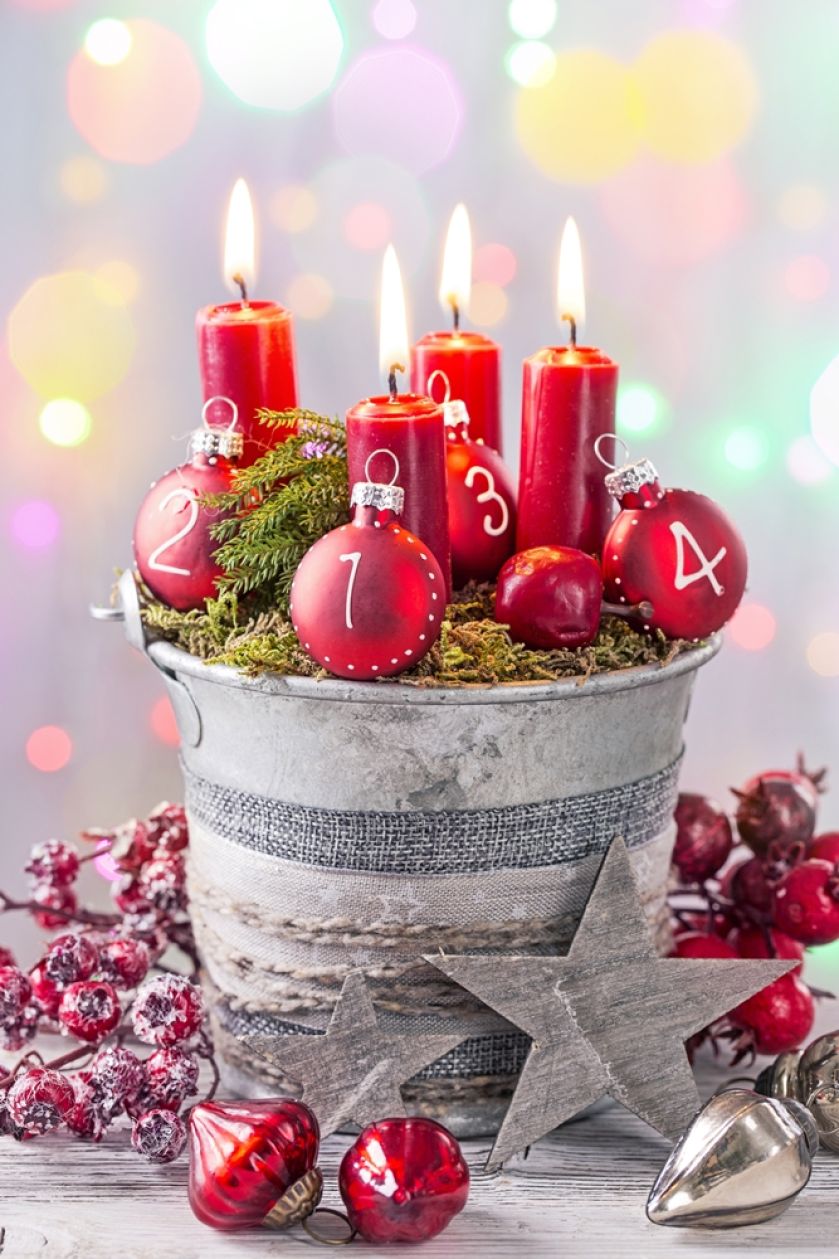 świece adwentowe - pomysły na stroiki