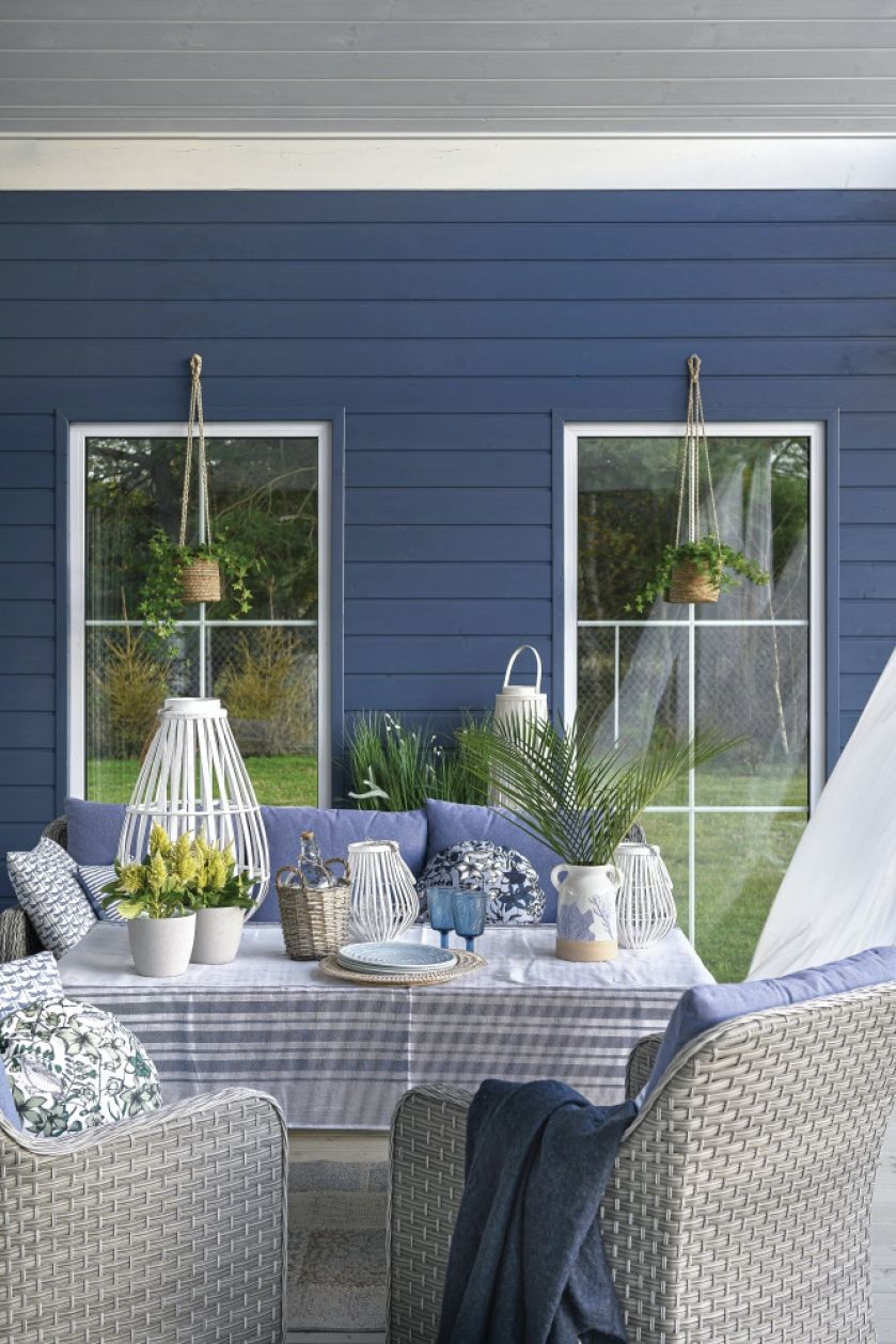 taras w stylu hamptons