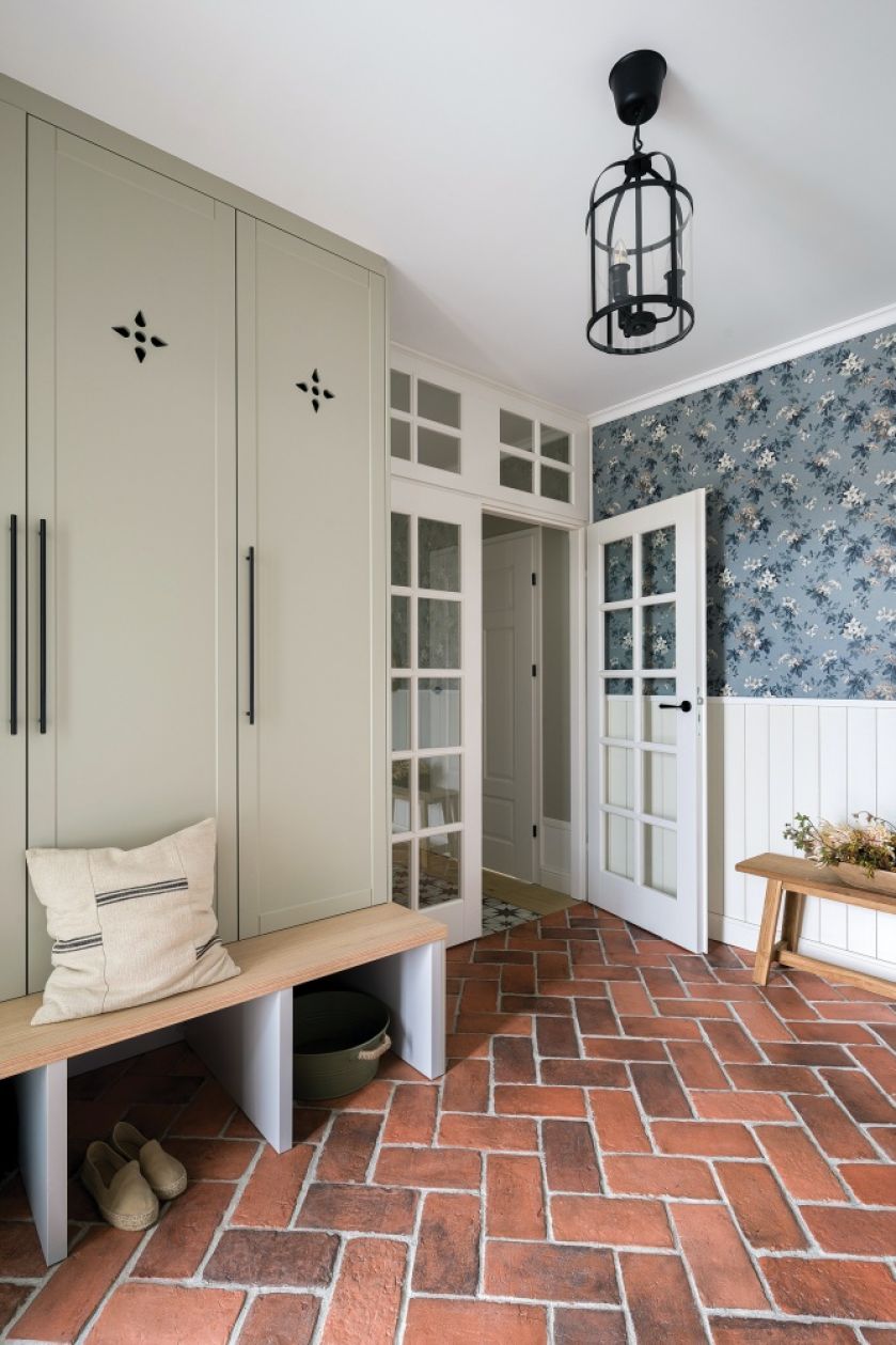styl modern farmhouse hol przedpokój