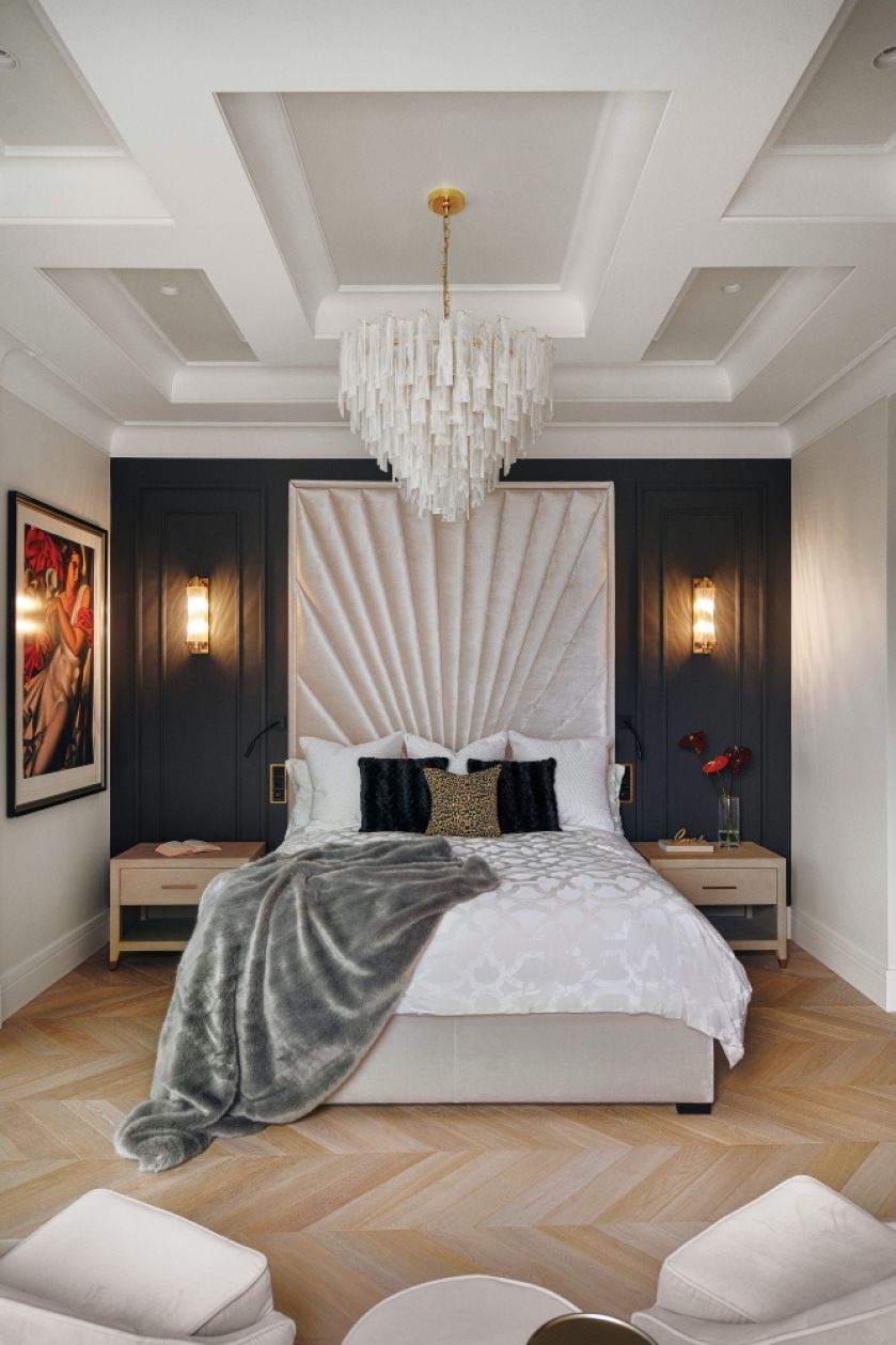 sypialnia w stylu modern classic