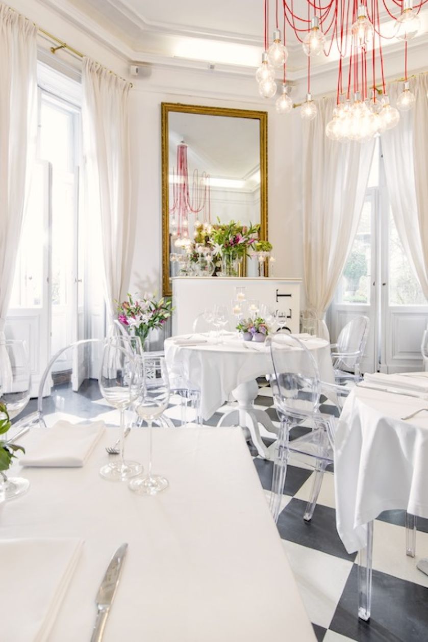 Wnętrza restauracji Endorfina Foksal.