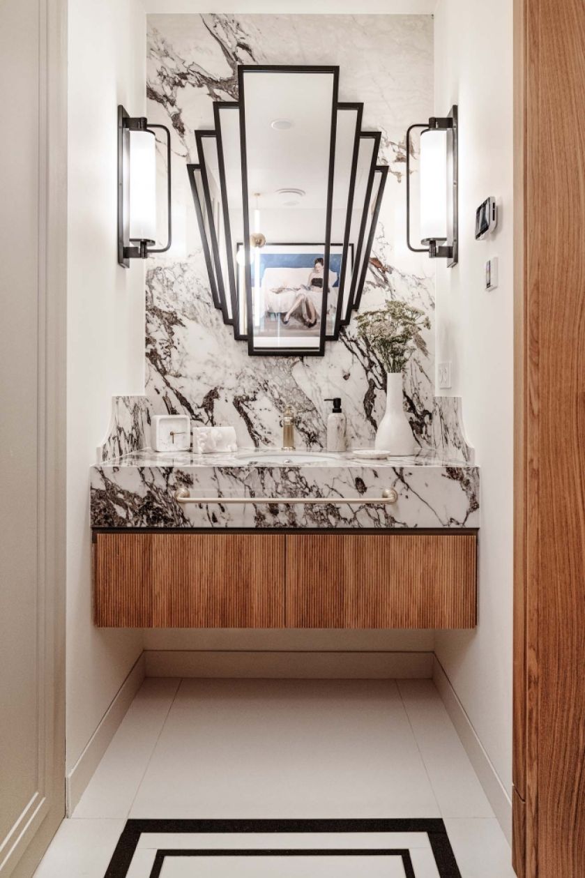 łazienka w stylu art deco