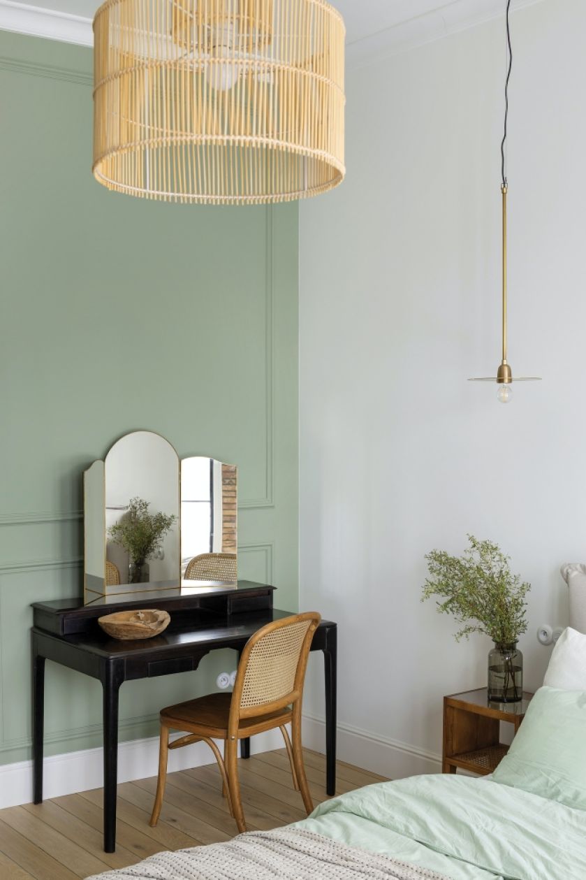 zielona sypialnia aranżacje inspiracje